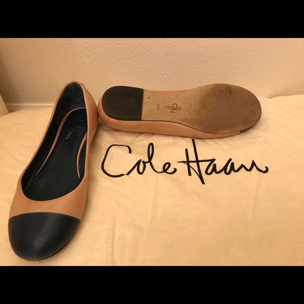 Cole Haan Navy/Nude NikeAir Ballet Flat SZ 6.5 - Picture 2 of 4